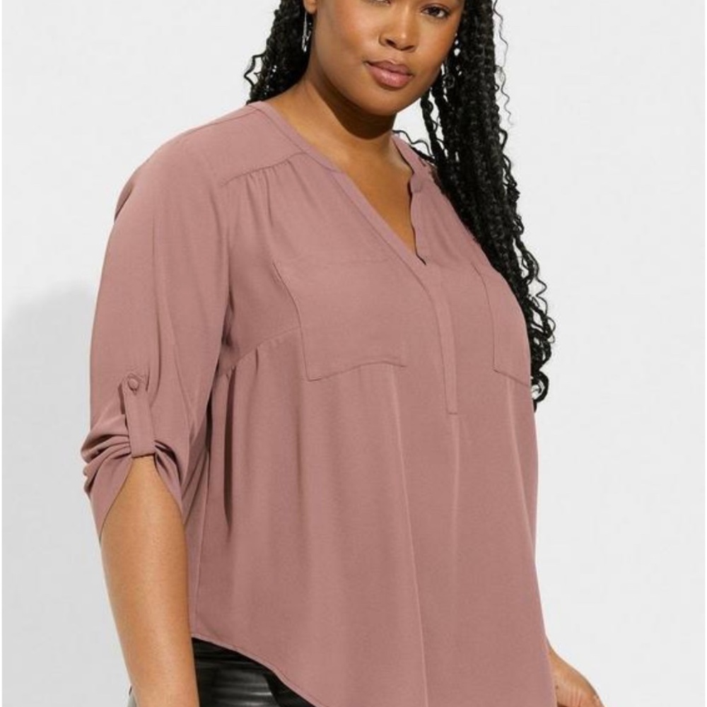 Harper Georgette Pullover 3/4 Sleeve Blouse